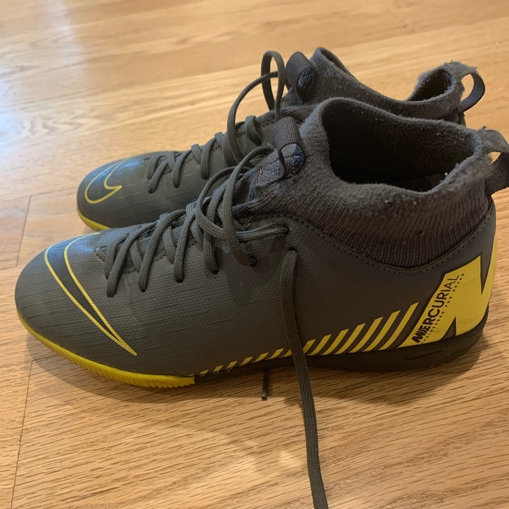 Boys cleats and indoor flat shoes